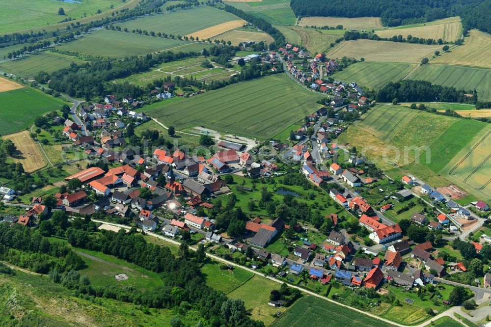 Vogelbeck from the bird's eye view: Village view in Vogelbeck in the state Lower Saxony, Germany