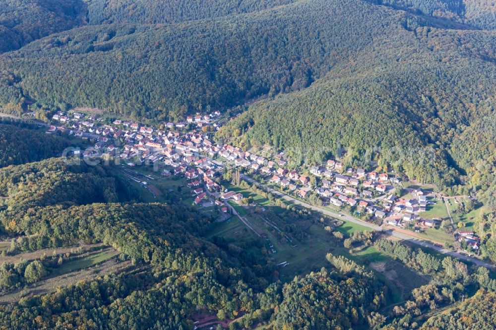 Aerial image Waldrohrbach - Village view in Waldrohrbach in the state Rhineland-Palatinate, Germany