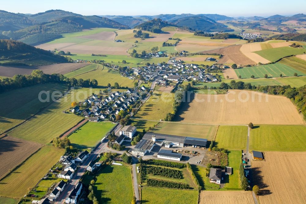 Aerial image Wallen - Village view of Wallen in the state North Rhine-Westphalia