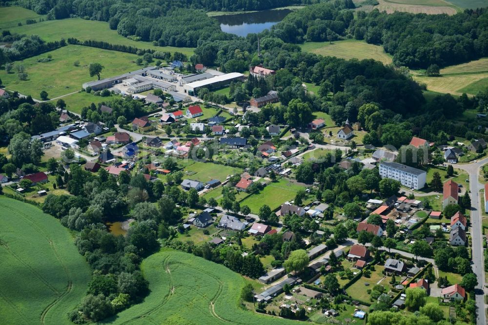 Aerial image Walow - Village view in Walow in the state Mecklenburg - Western Pomerania, Germany