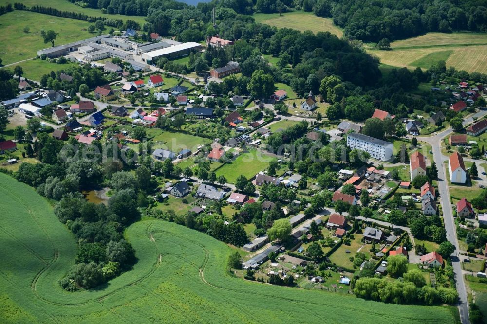 Aerial photograph Walow - Village view in Walow in the state Mecklenburg - Western Pomerania, Germany