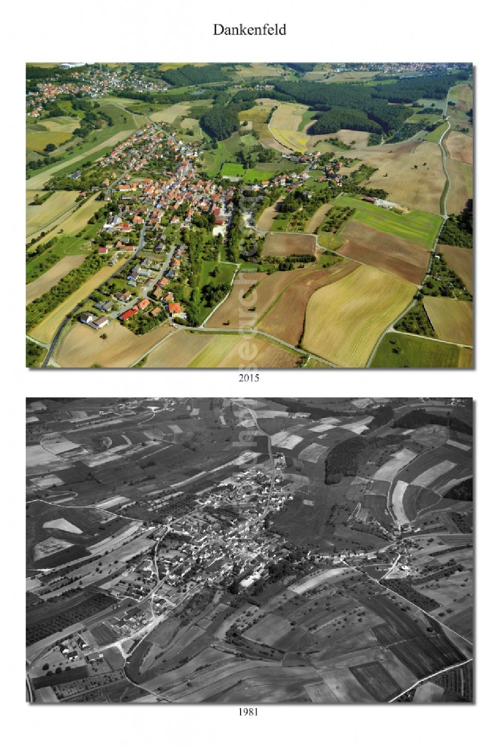 Aerial image Dankenfeld - Village - View of the district Hassberge belonging municipality in Dankenfeld Oberaurach in the state Bavaria