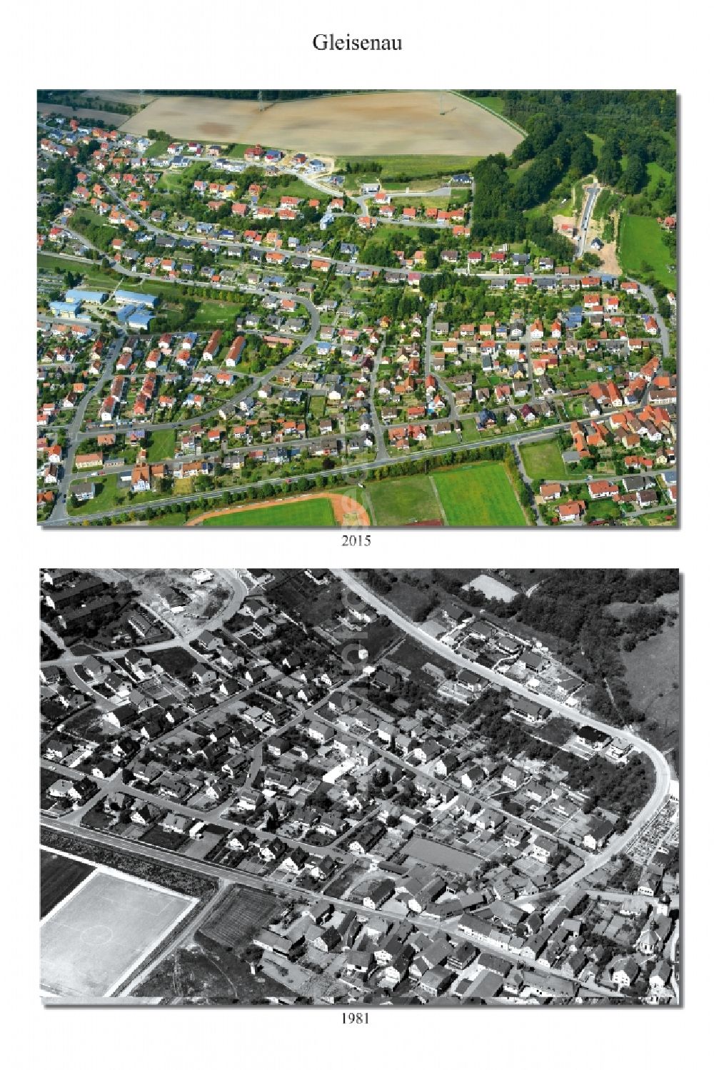 Aerial photograph Gleisenau - Village - View of the district Hassberge belonging municipality in Gleisenau in the state Bavaria