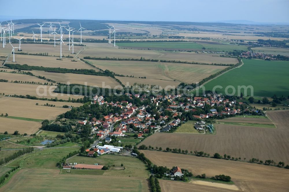 Wangenheim from above - View of the village of Wangenheim in the state of Thuringia