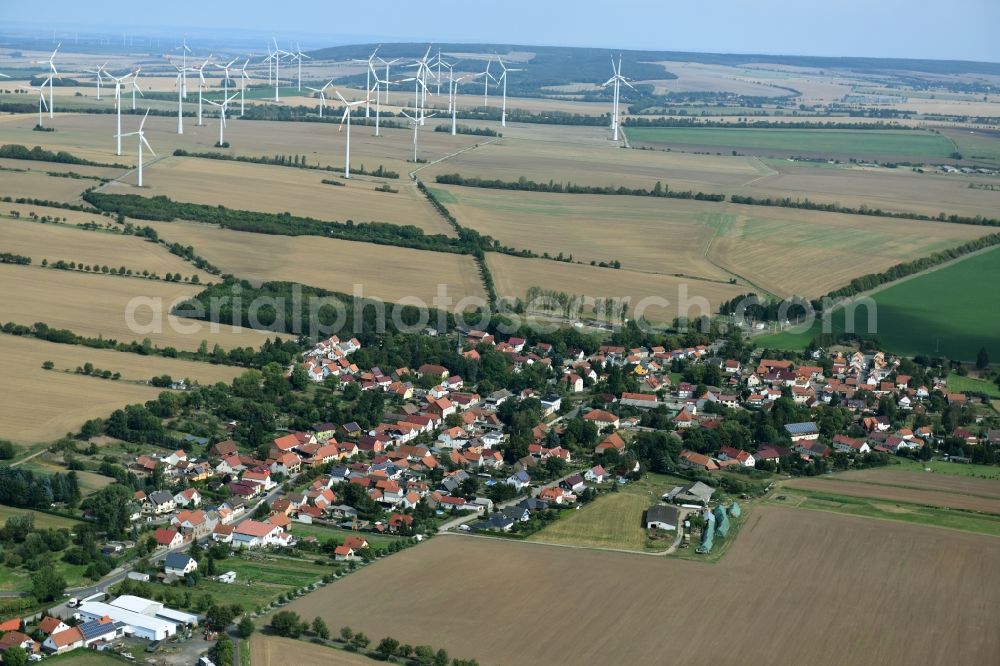 Wangenheim from the bird's eye view: View of the village of Wangenheim in the state of Thuringia