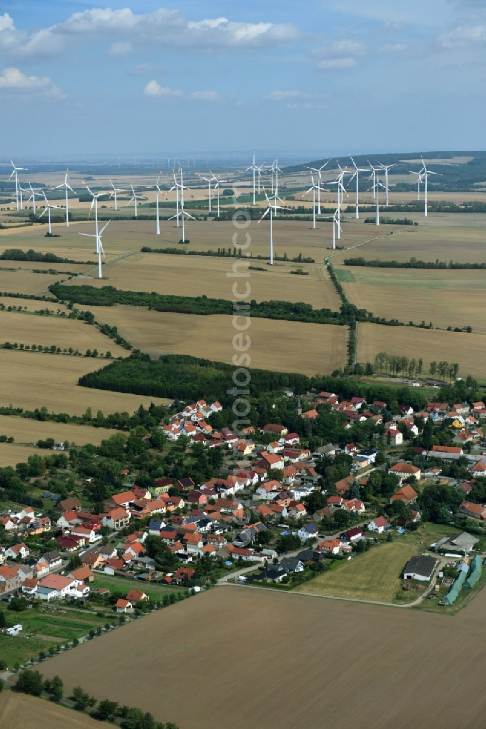 Aerial image Wangenheim - View of the village of Wangenheim in the state of Thuringia