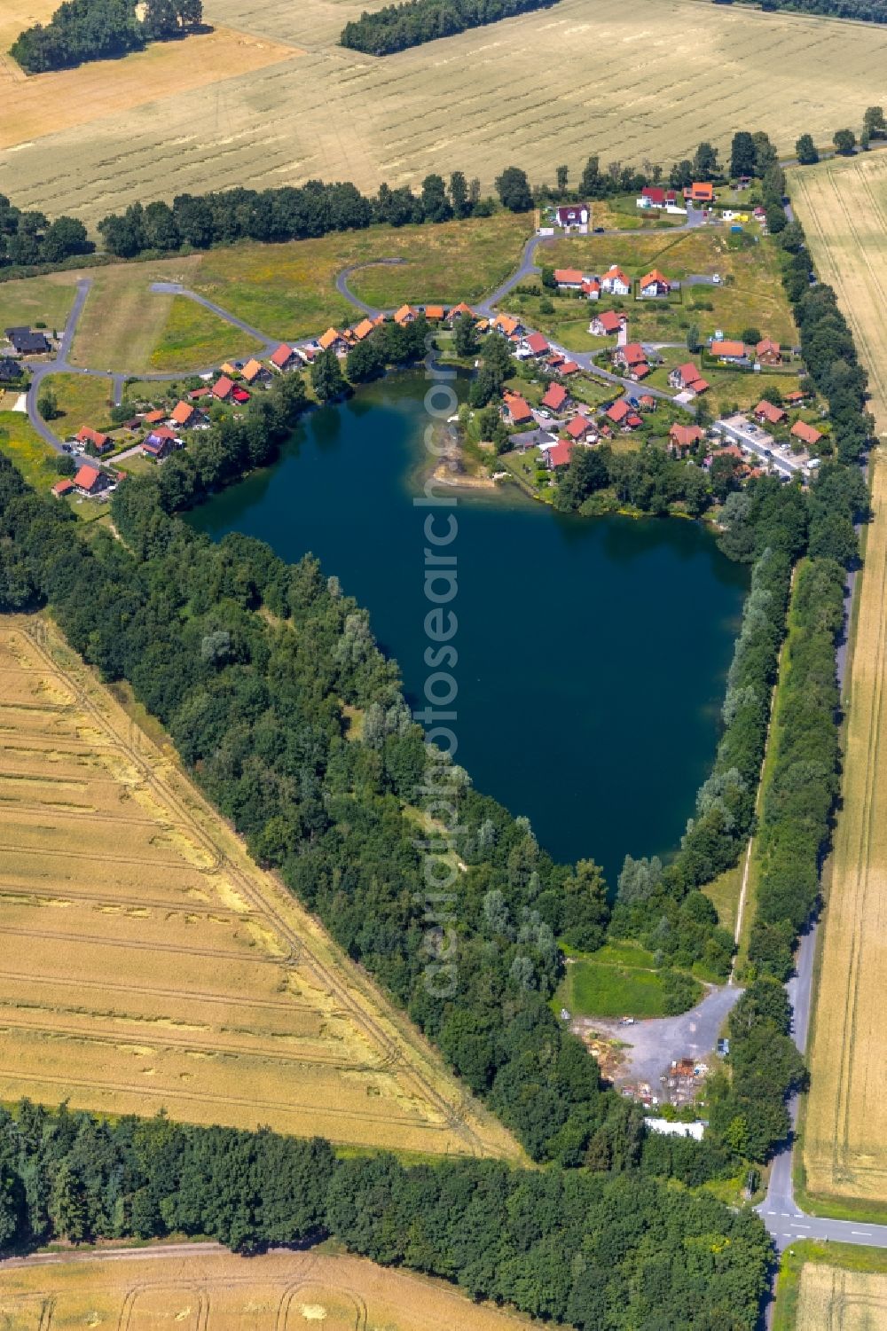 Aerial image Warendorf - Village view in Warendorf in the state North Rhine-Westphalia, Germany