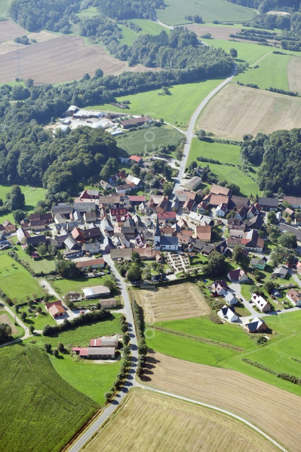 Aerial photograph Wattendorf - Village view in Wattendorf in the state Bavaria, Germany