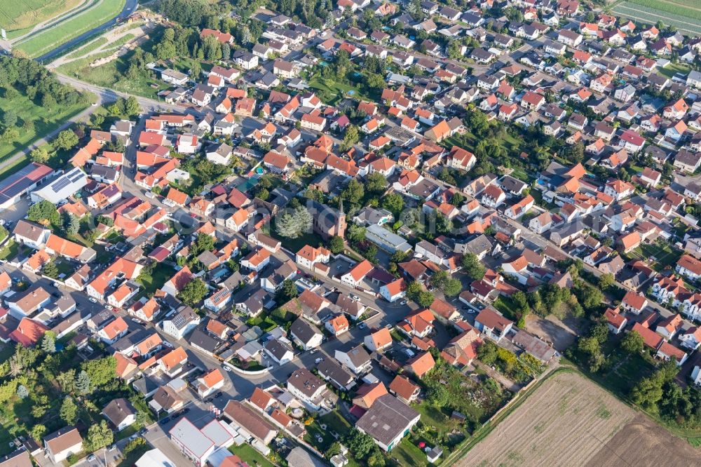 Aerial photograph Wattenheim - Village view in Wattenheim in the state Hesse, Germany