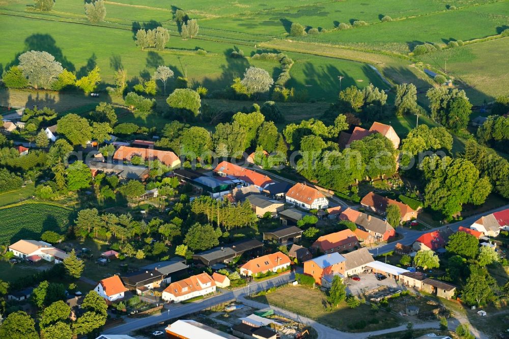 Wattmannshagen from above - Village view in Wattmannshagen in the state Mecklenburg - Western Pomerania, Germany