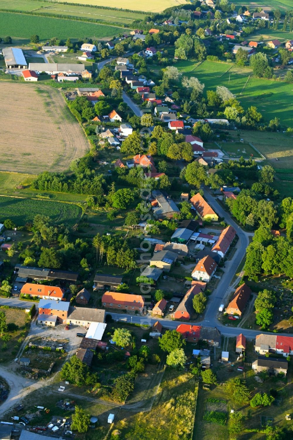 Aerial image Wattmannshagen - Village view in Wattmannshagen in the state Mecklenburg - Western Pomerania, Germany