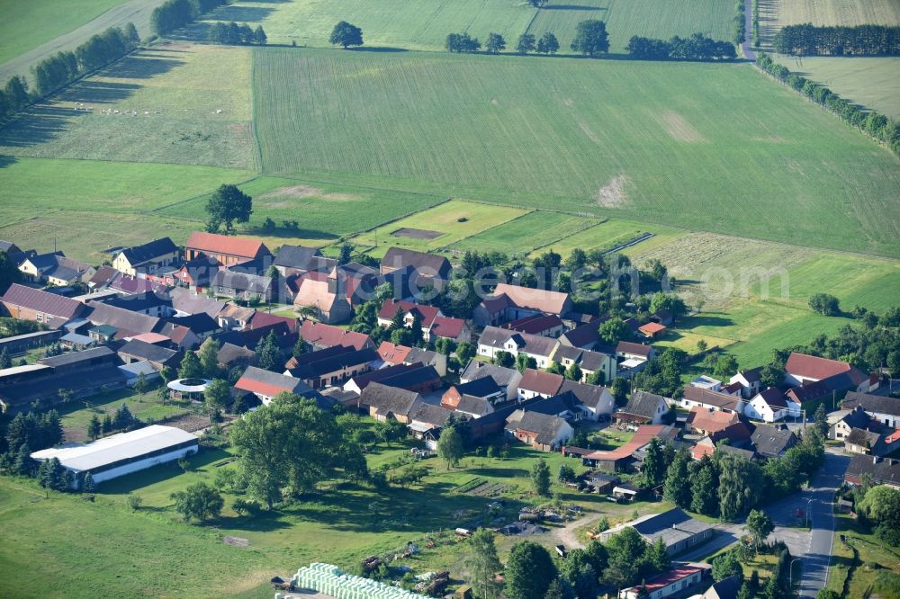 Wehnsdorf from above - Village view in Wehnsdorf in the state Brandenburg, Germany