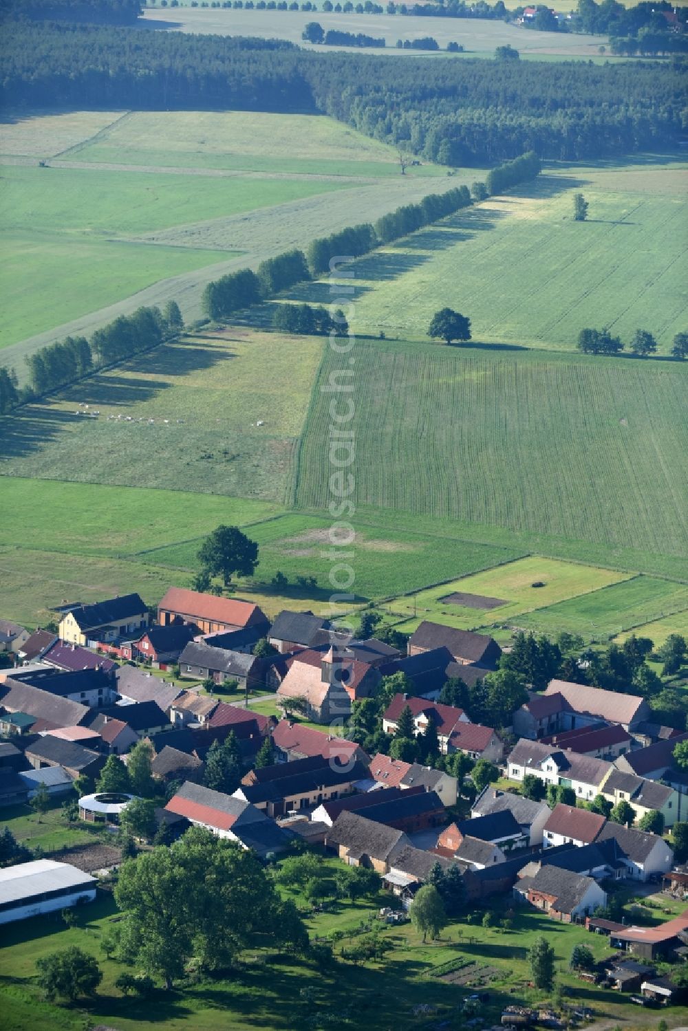 Wehnsdorf from the bird's eye view: Village view in Wehnsdorf in the state Brandenburg, Germany