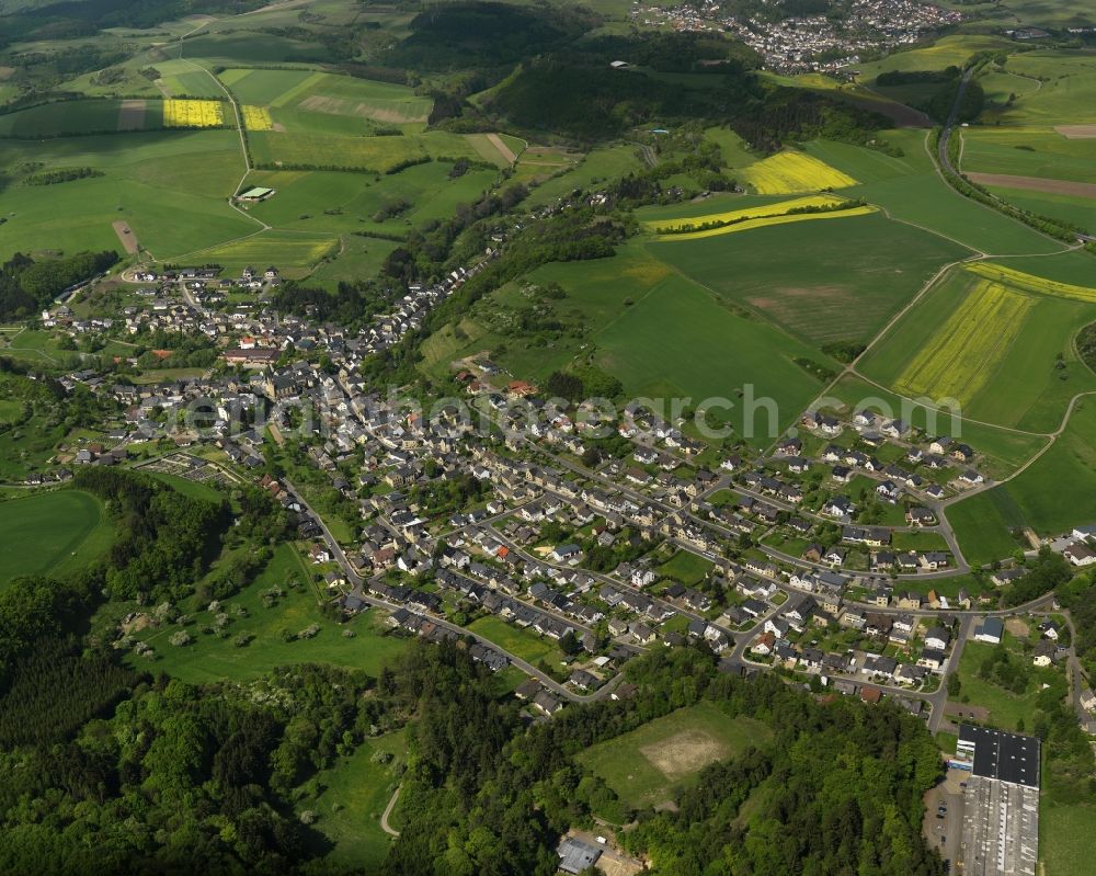 Weibern from above - Village view in Weibern in the state Rhineland-Palatinate, Germany