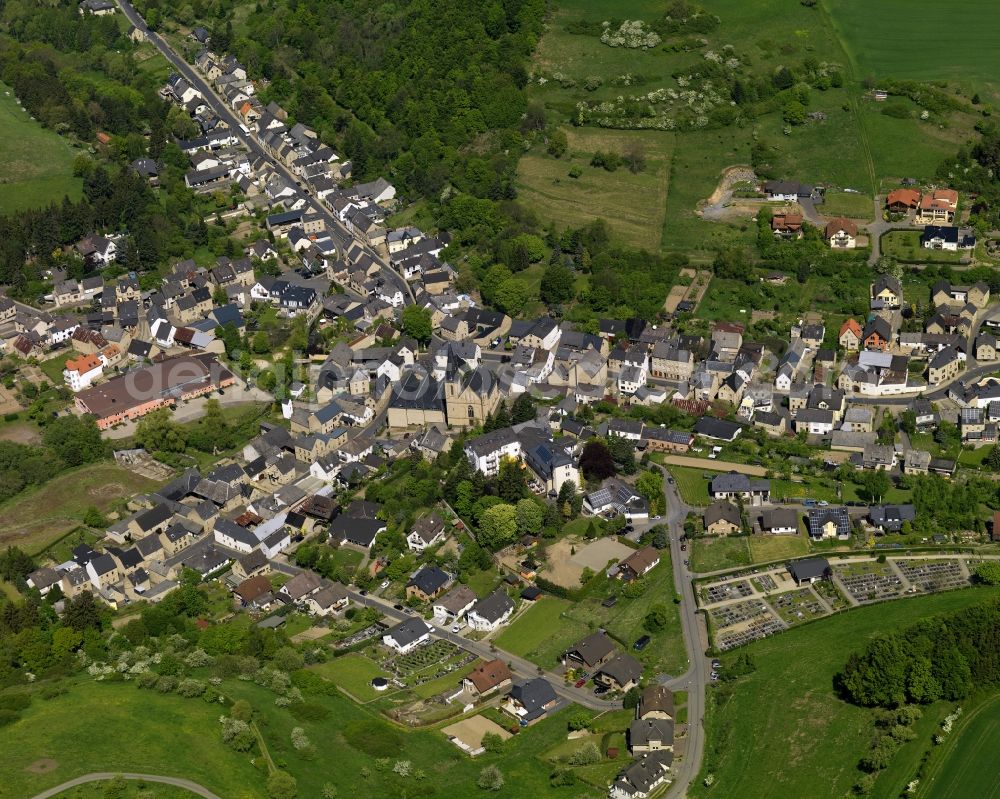 Weibern from the bird's eye view: Village view in Weibern in the state Rhineland-Palatinate, Germany