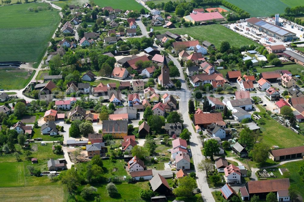 Aerial photograph Weinsfeld - Village view in Weinsfeld in the state Bavaria, Germany