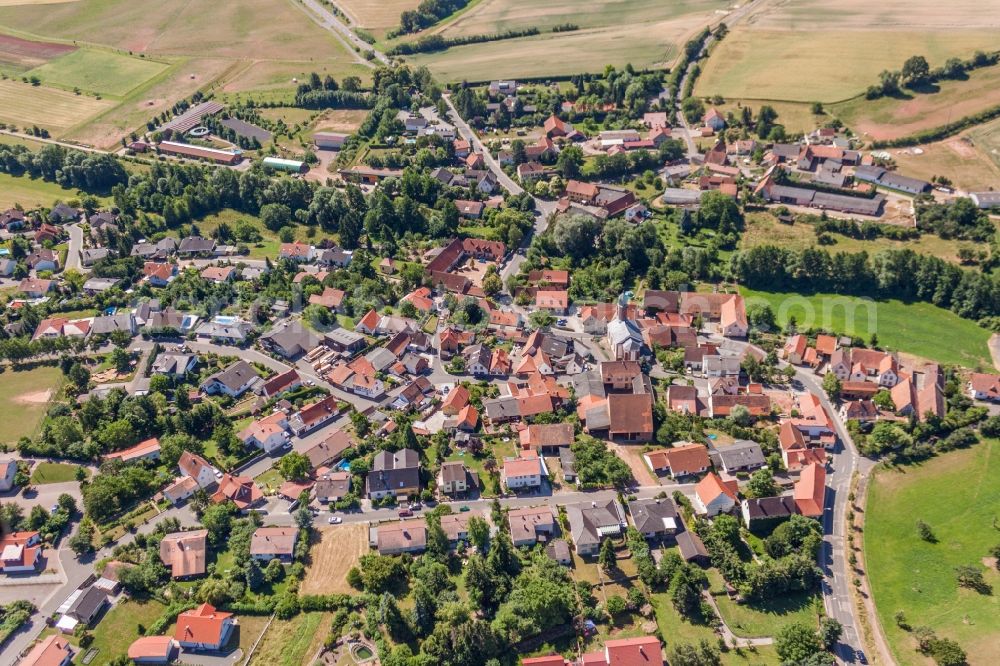 Aerial image Weitersweiler - Village view in Weitersweiler in the state Rhineland-Palatinate, Germany