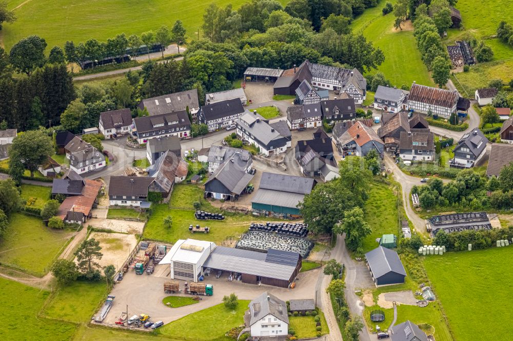 Wemlighausen from above - Village view in Wemlighausen in the state North Rhine-Westphalia, Germany