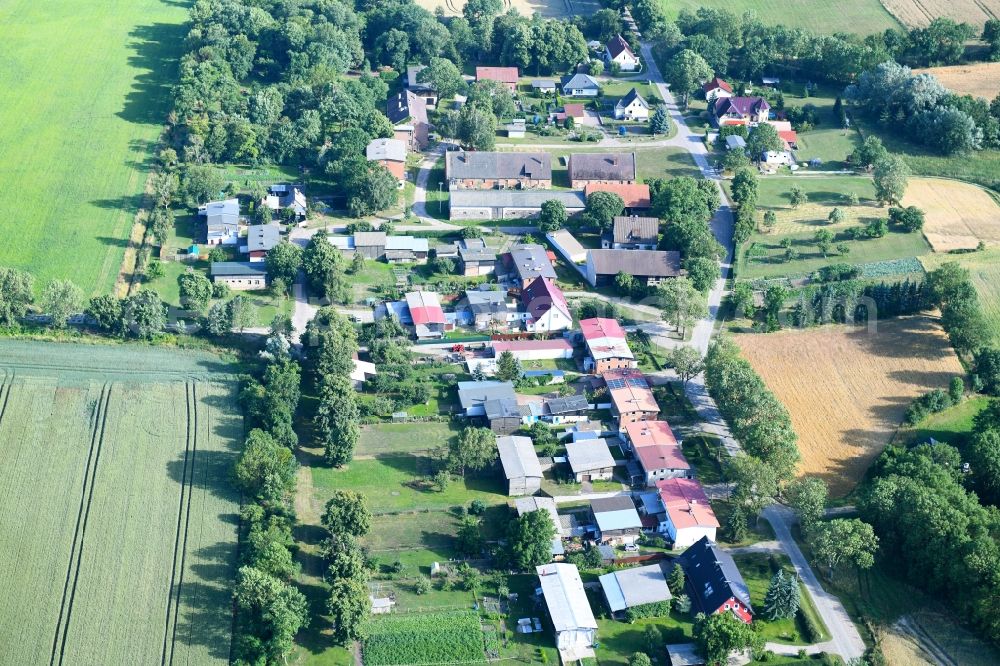 Aerial image Wendemark - Village view in Wendemark in the state Brandenburg, Germany