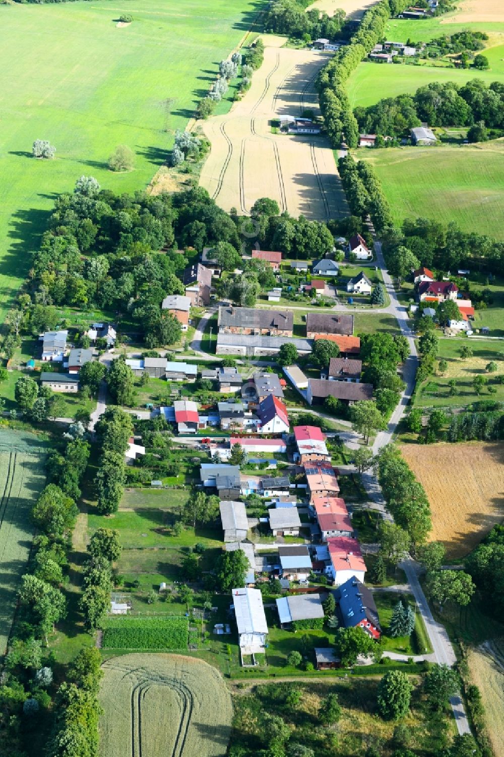 Aerial photograph Wendemark - Village view in Wendemark in the state Brandenburg, Germany