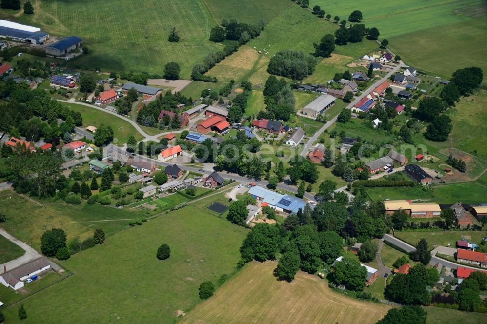 Werder from above - Village view in Werder in the state Mecklenburg - Western Pomerania, Germany