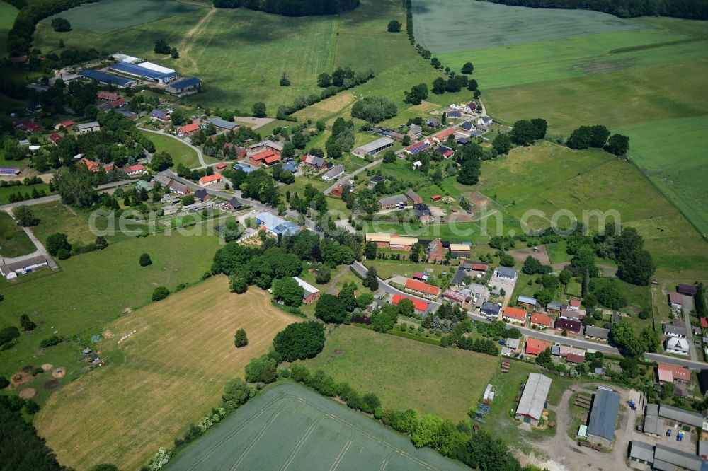 Aerial image Werder - Village view in Werder in the state Mecklenburg - Western Pomerania, Germany