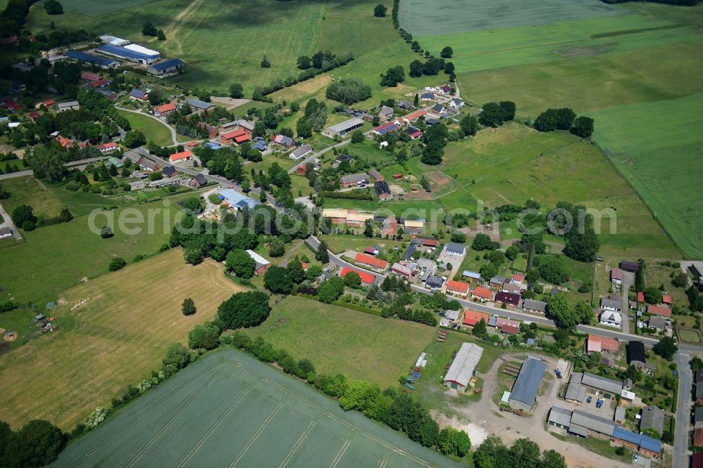 Aerial photograph Werder - Village view in Werder in the state Mecklenburg - Western Pomerania, Germany