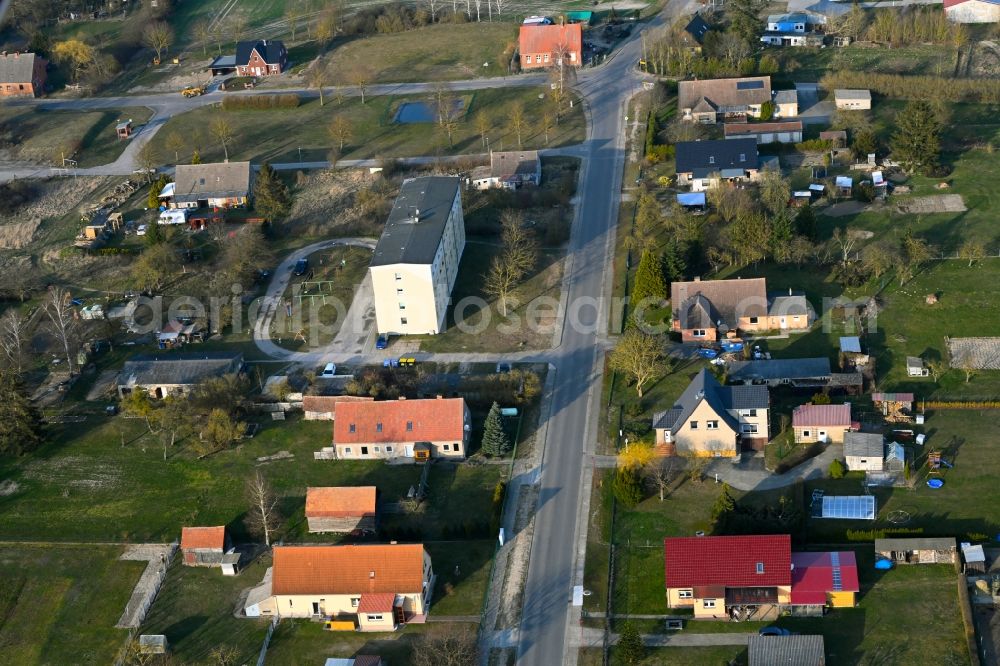 Wittstock from above - Village view in Wittstock Uckermark in the state Brandenburg, Germany