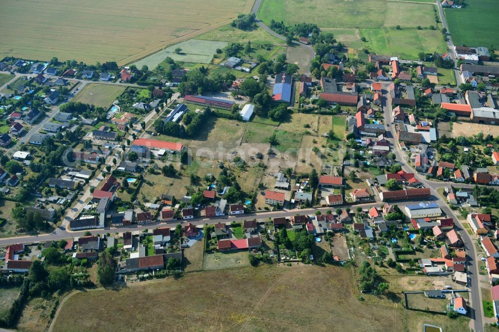 Woltersdorf from the bird's eye view: Village view in Woltersdorf in the state Saxony-Anhalt, Germany