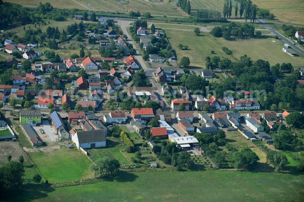 Woltersdorf from above - Village view in Woltersdorf in the state Saxony-Anhalt, Germany