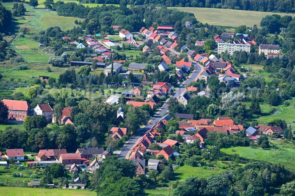 Wredenhagen from the bird's eye view: Village view in Wredenhagen in the state Mecklenburg - Western Pomerania, Germany