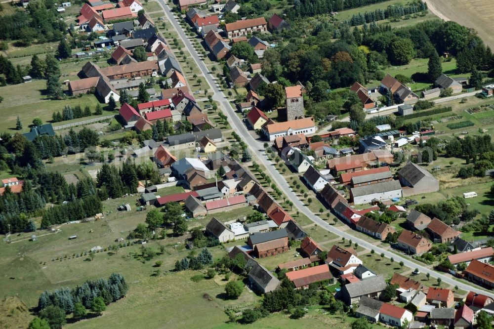 Aerial image Wutike - View of the village of Wutike in the state of Brandenburg