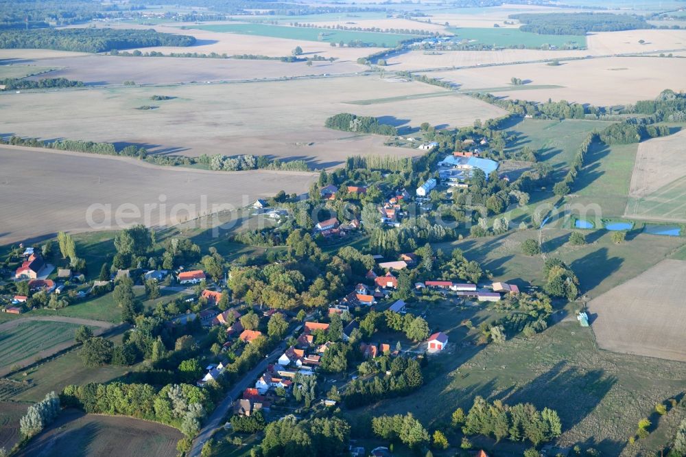 Aerial image Zapel - Village view in Zapel in the state Mecklenburg - Western Pomerania, Germany