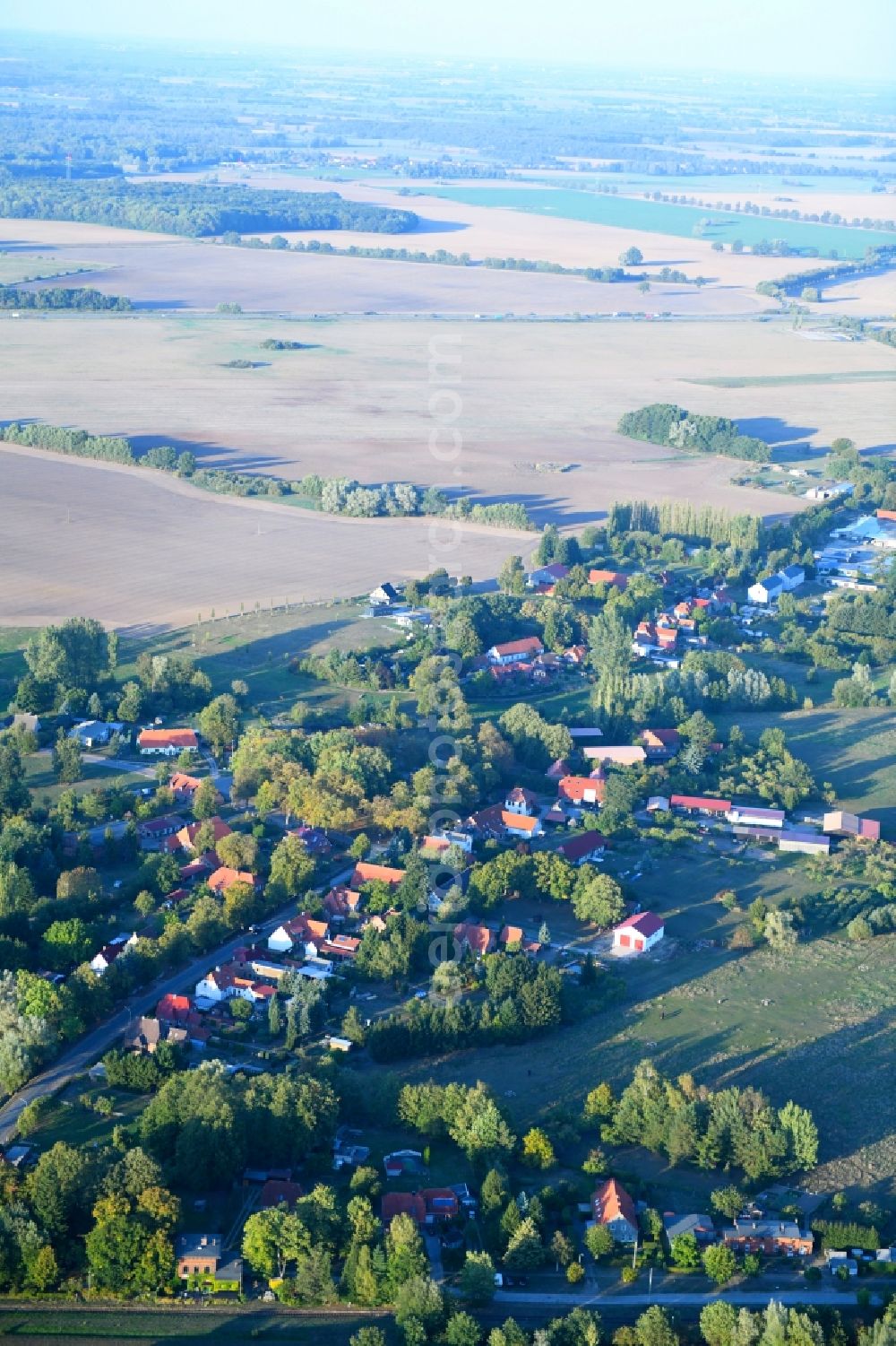 Aerial photograph Zapel - Village view in Zapel in the state Mecklenburg - Western Pomerania, Germany