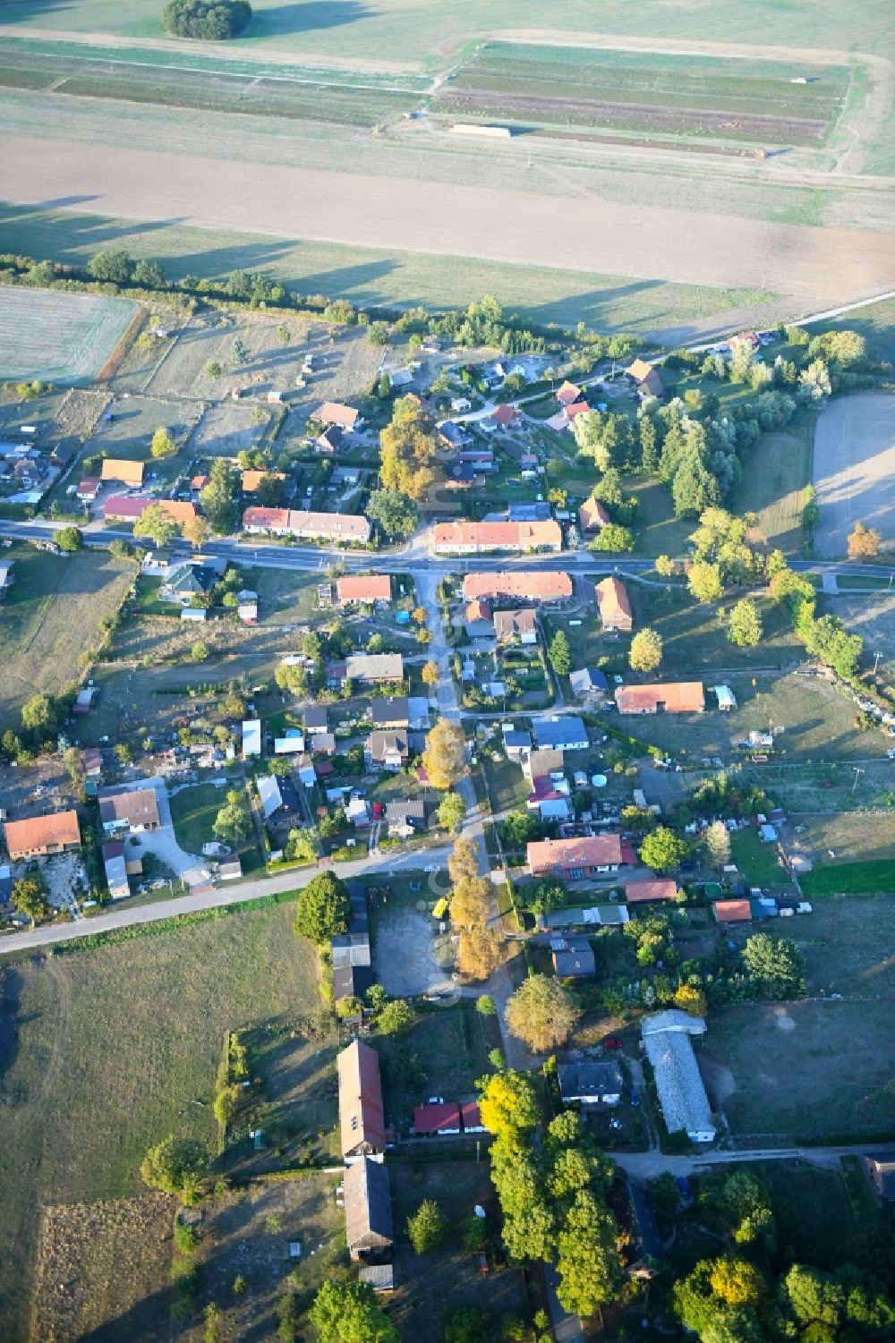 Aerial image Zapel - Village view in Zapel in the state Mecklenburg - Western Pomerania, Germany