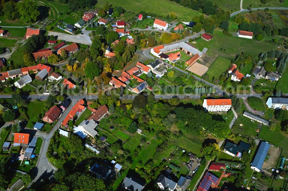 Aerial image Zichtau - Village view in Zichtau in the state Saxony-Anhalt, Germany