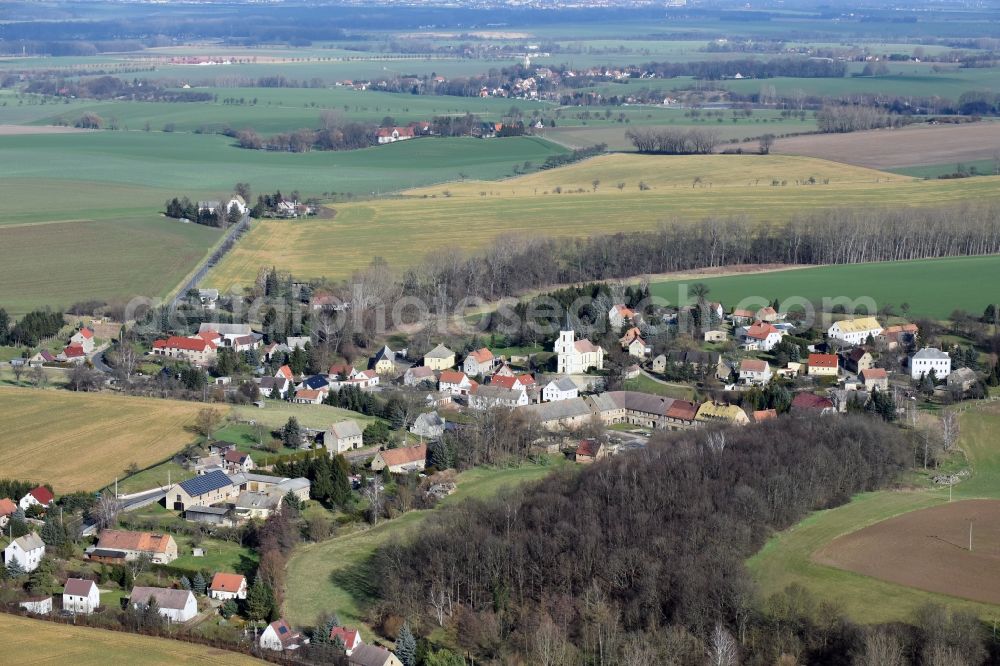 Aerial photograph Zschochau - Village view of Zschochau in the state Saxony