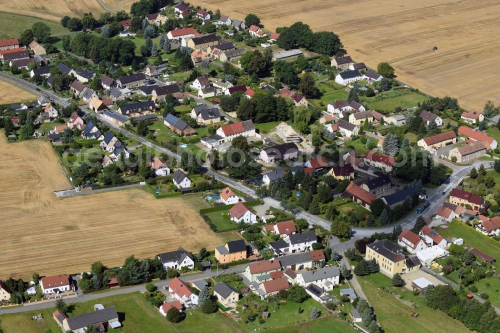 Zschornau from the bird's eye view: Village view of Zschornau in the state Saxony