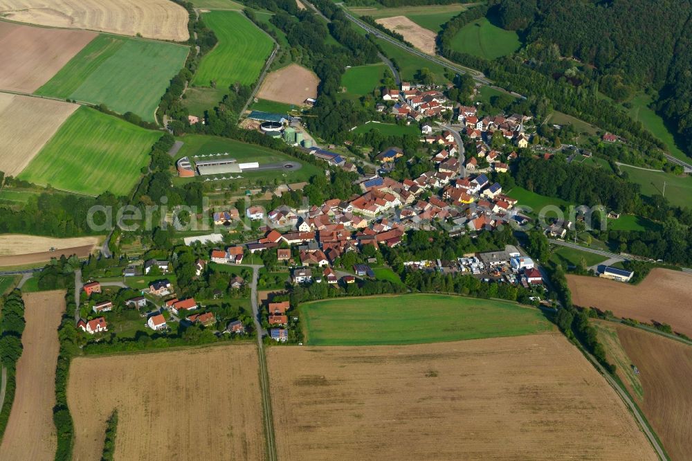 Altershausen from above - Village - View of the district Hassberge belonging municipality in Altershausen in the state Bavaria