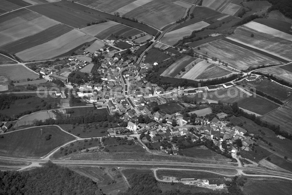 Aerial photograph Altershausen - Village - View of the district Hassberge belonging municipality in Altershausen in the state Bavaria