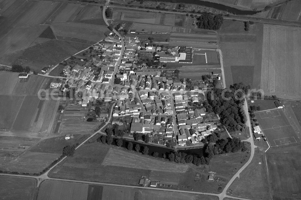 Aerial image Augsfeld Haßfurt - Village - View of the district Hassberge belonging municipality in Augsfeld in the state Bavaria