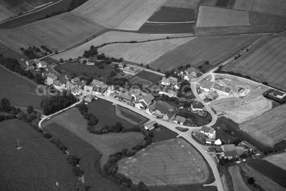 Aerial photograph Birkach - Village - View of the district Hassberge belonging municipality in Birkach in the state Bavaria