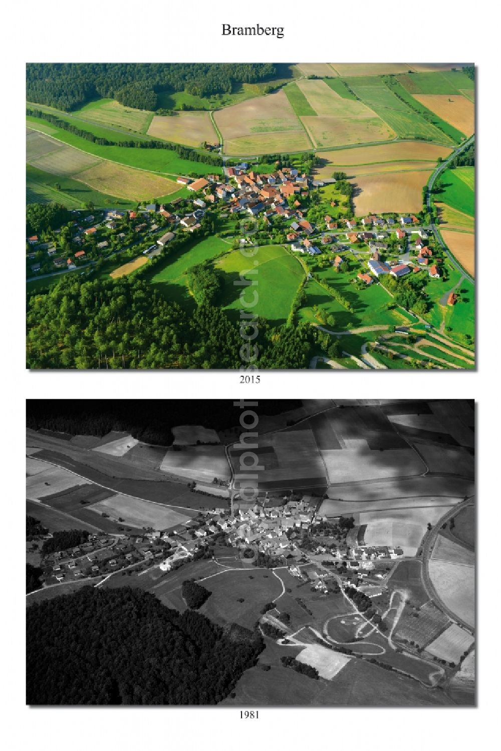 Aerial photograph Bramberg Ebern - Village - View of the district Hassberge belonging municipality in Bramberg in the state Bavaria