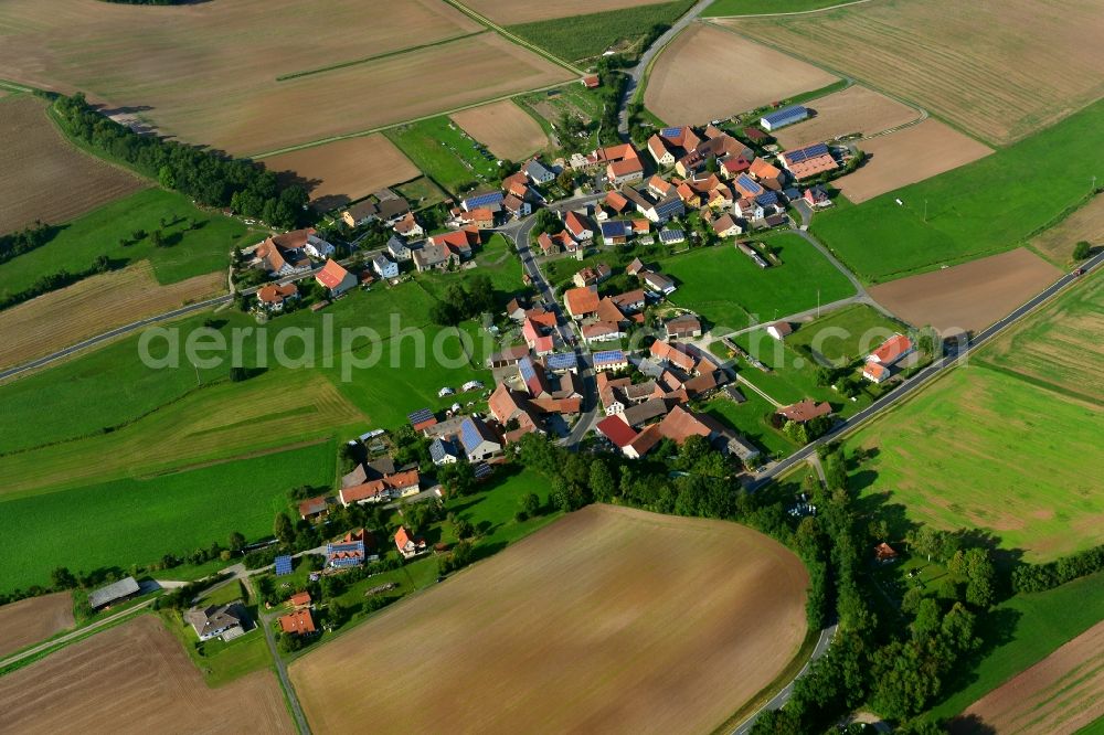 Aerial photograph Brünn - Village - View of the district Hassberge belonging municipality in Bruenn in the state Bavaria