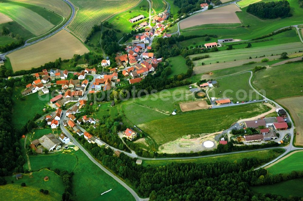 Aerial photograph Dörflis - Village - View of the district Hassberge belonging municipality in Doerflis in the state Bavaria