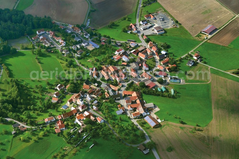 Aerial photograph Maroldsweisach - Village - View of the district Hassberge belonging municipality in Eckardshausen in the state Bavaria