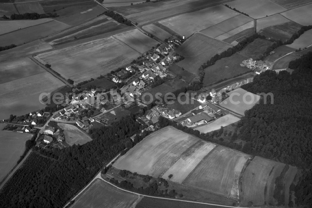 Aerial photograph Ebern - Village - View of the district Hassberge belonging municipality in Eichelberg in the state Bavaria