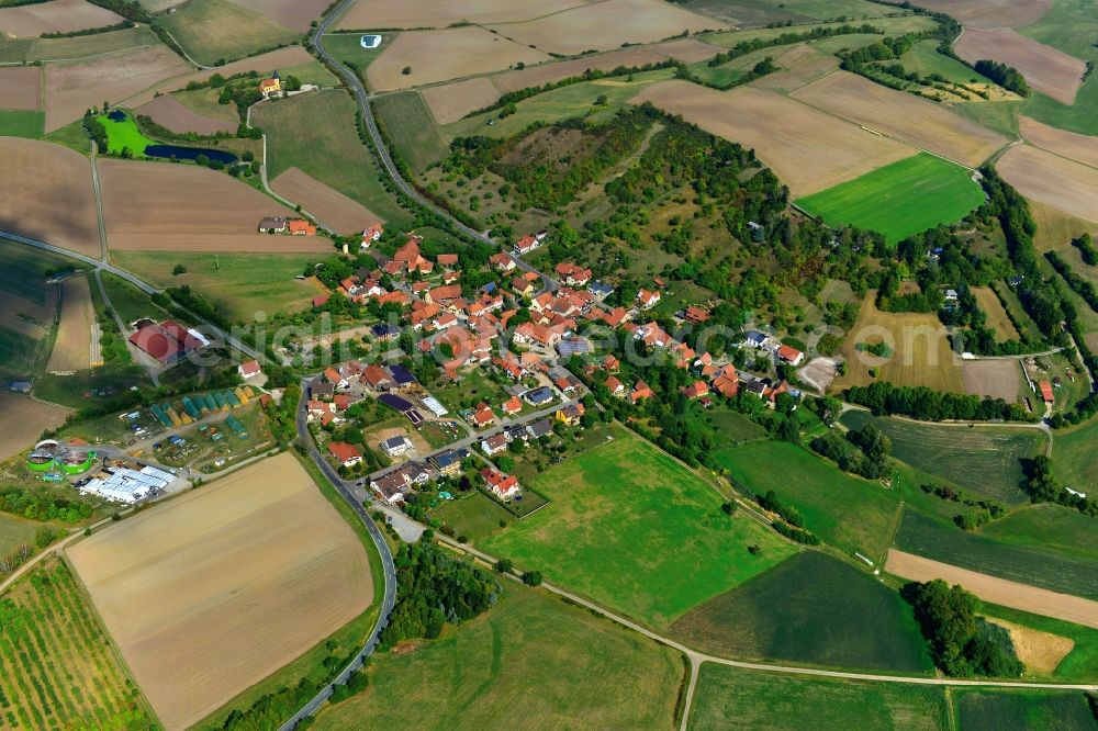 Aerial photograph Eschenau - Village - View of the district Hassberge belonging municipality in Eschenau in the state Bavaria