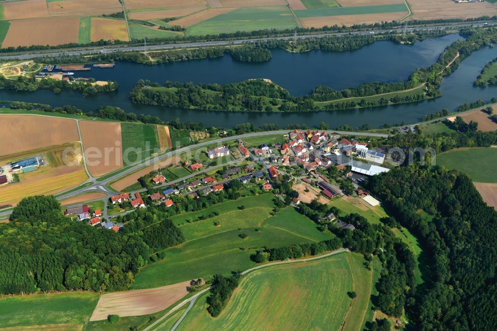 Aerial image Eschenbach - Village - View of the district Hassberge belonging municipality in Eschenbach in the state Bavaria