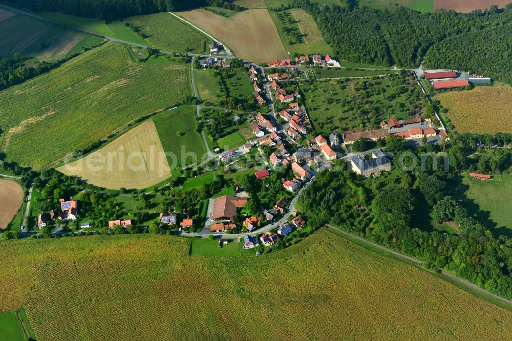 Aerial photograph Gereuth - Village - View of the district Hassberge belonging municipality in Gereuth in the state Bavaria